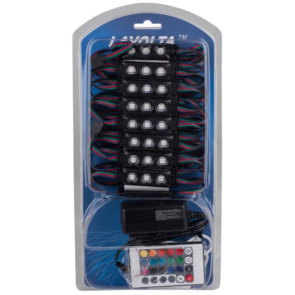 Main product image for Lavolta 3CL40BK 40-Piece RGB 5050 SMD 3 LED Black Mo 073-136